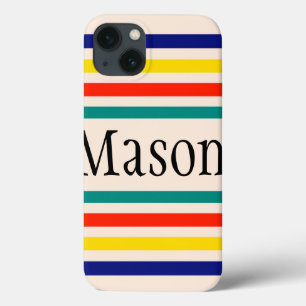Customisable Vintage Bold Striped iPad Air Case