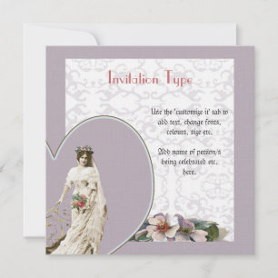Customisable vintage bride wedding set - templates