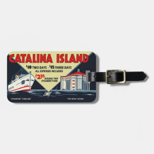 Customisable Vintage Catalina Island Luggage Tag