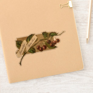 Customisable Vintage Cherries Fruit Grocery Store