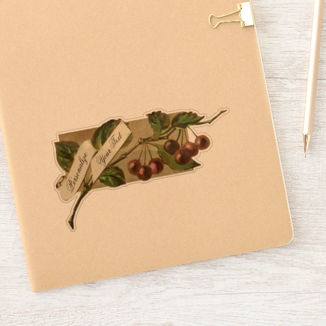 Customisable Vintage Cherries Fruit Grocery Store (Notebook)