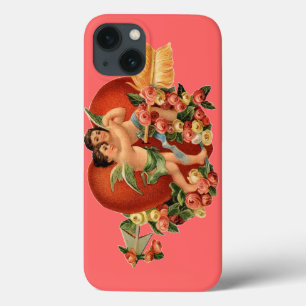 Customisable Vintage Cherubs & Heart iPhone 13 Case