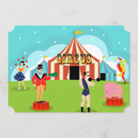 Customisable Vintage Circus Party Invitation