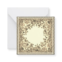 Customisable Vintage Floral Note Card Blank Inside