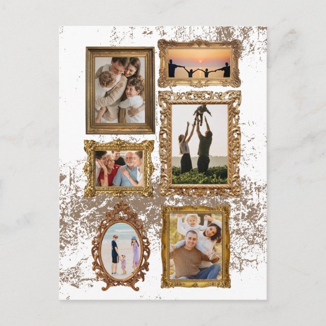 Customisable Vintage Frames - with family poem  Postcard (Front)