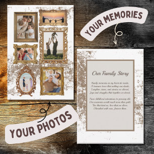 Customisable Vintage Frames - with family poem Thank You Card