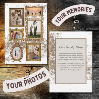 Customisable Vintage Frames - with family poem Thank You Card