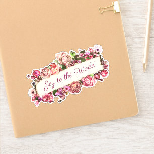Customisable Vintage Girly Floral Joy To The World