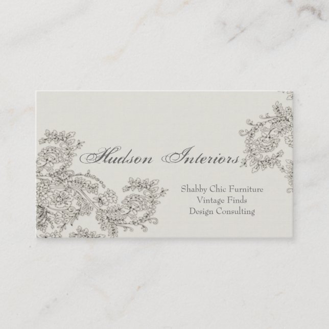 Customisable Vintage Inspired Business Card (Front)