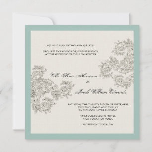 Customisable Vintage Inspired Wedding Invite