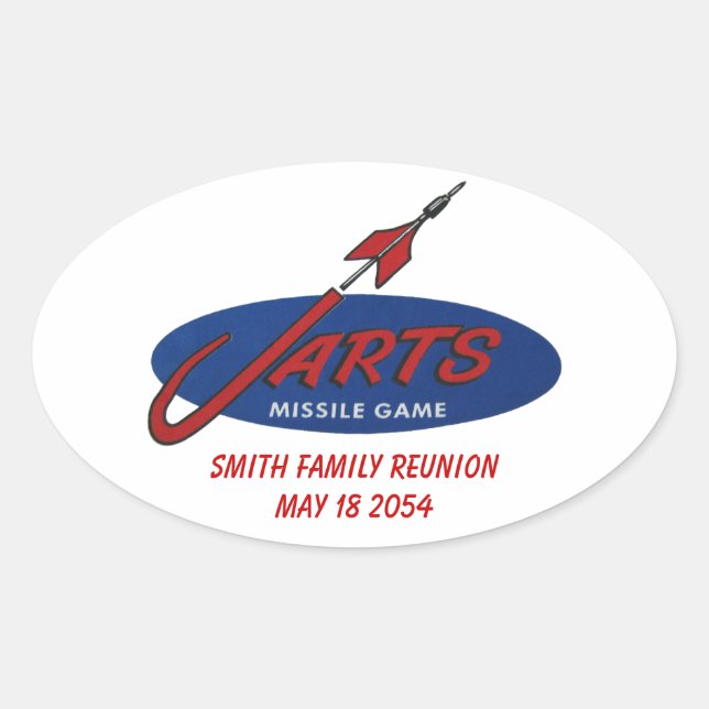 Customisable Vintage Jarts Sticker (Front)