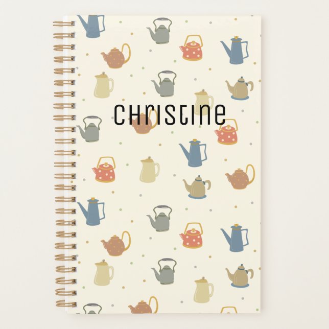 Customisable Vintage Kitchenware Pattern Planner (Front)