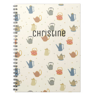 Customisable Vintage Kitchenware Pattern Planner Notebook