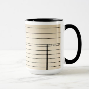 Customisable Vintage Library Book Card Coffee Mug