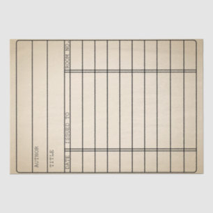 Customisable Vintage Library Book Card Tissue Wrap Paper