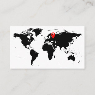 Customisable Vintage Map  Business Card