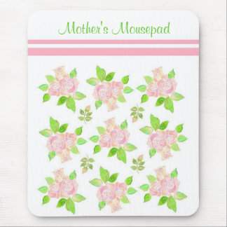 Customisable Vintage Pink Roses Mousepad