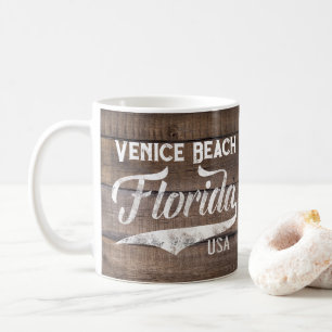 Customisable Vintage Plank Venice Beach Florida Coffee Mug