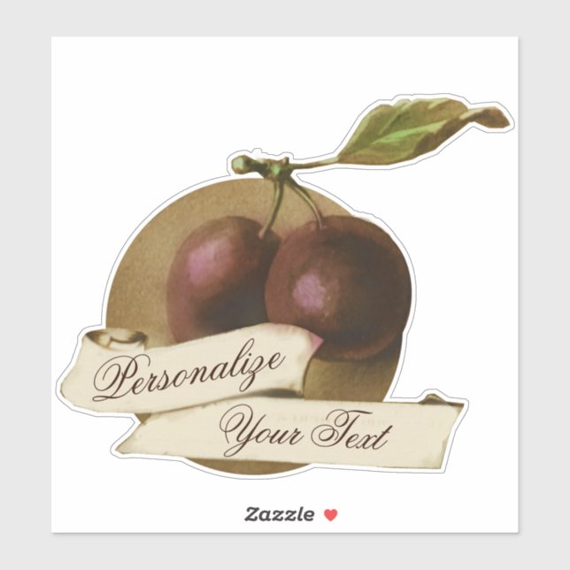 Customisable Vintage Plums Fruit Grocery Store (Sheet)
