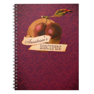 Customisable Vintage Plums Retro Fruit Old School Notebook