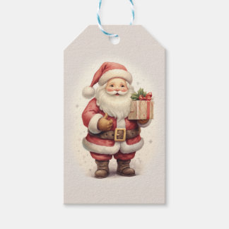 Customisable Vintage Santa Claus Gift Tags
