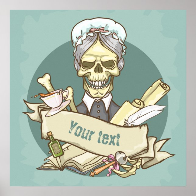 Customisable Vintage Skull Poster (Front)
