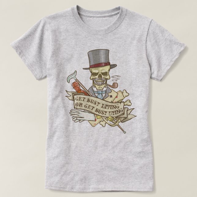 Customisable Vintage Skull T-Shirt (Design Front)