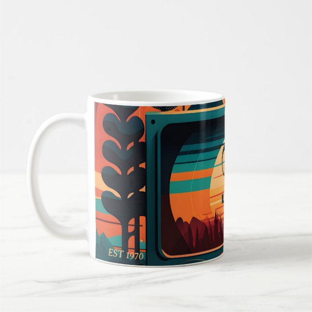 Customisable Vintage Style Diner Restaurant Coffee Mug (Left)