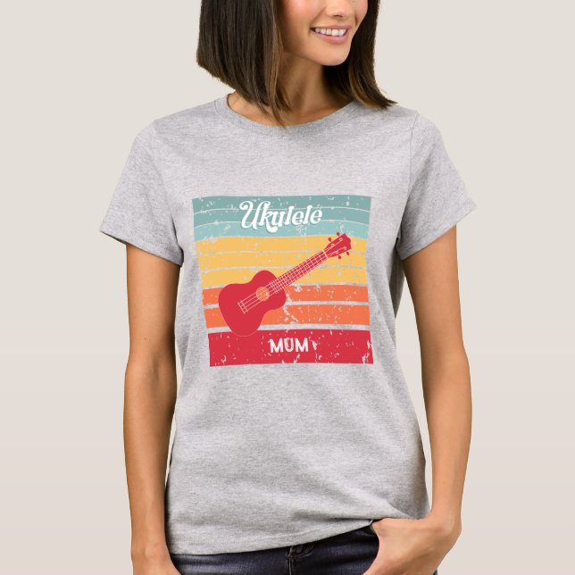 Customisable Vintage style Ukulele t-shirt (Front)