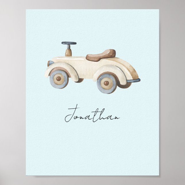 Customisable Vintage Toy Car Poster (Front)