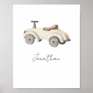 Customisable Vintage Toy Car Poster