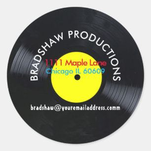 Customisable Vinyl Record Stickers