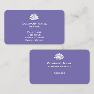 Customisable Violet Business Card