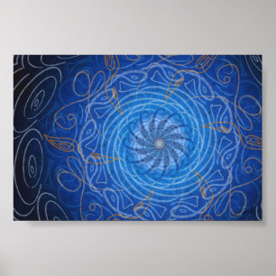 Customisable Water (Psychedelic spirograph) Poster