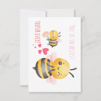 Customisable Watercolor Bee Teacher Thank You Card