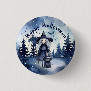 Customisable Watercolor Halloween Button