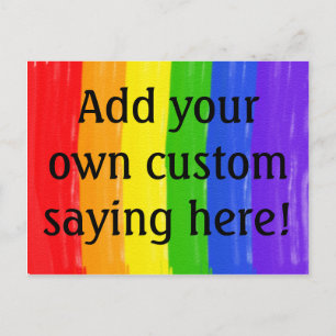 Customisable Watercolor Rainbow Postcard