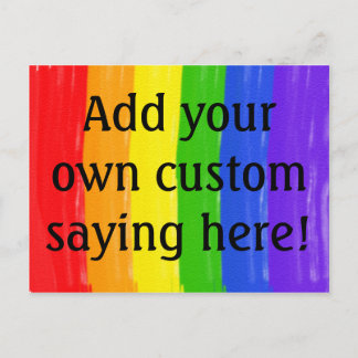 Customisable Watercolor Rainbow Postcard