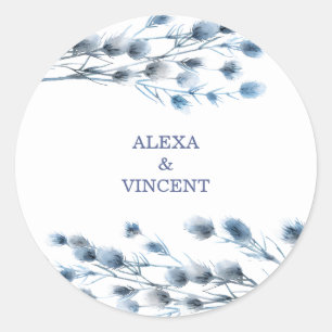 Customisable Watercolor Summer Flowers Classic Round Sticker