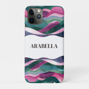 Customisable Waves  Abstract Mountain Landscape  iPhone 11 Pro Case