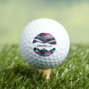 Customisable Waves Abstract Mountain Landscape Golf Balls