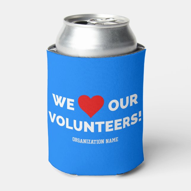 Customisable We Love Our Volunteers Can Cooler (Can Front)