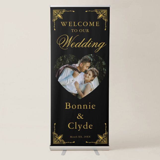 Customisable Wedding Banner Retractable Display (Front)