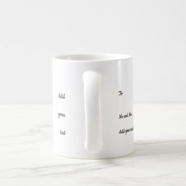 Customisable wedding coffee mug (Handle)