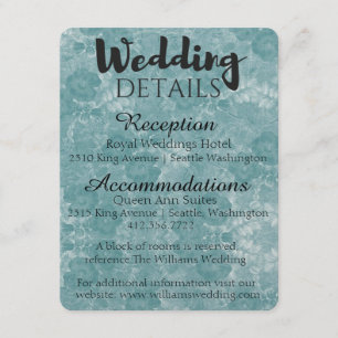 Customisable Wedding Details/ INSERT CARD