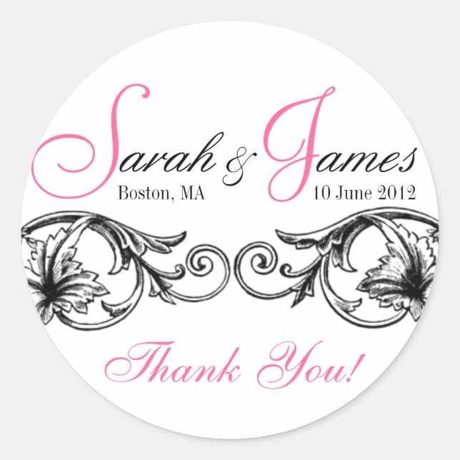 Customisable Wedding Favour or Cake Box Labels Pin (Front)