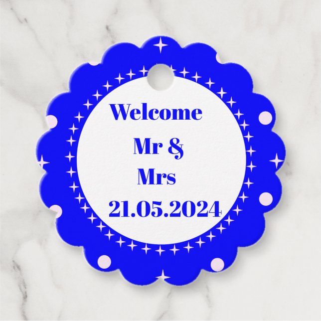  Customisable Wedding Favour Tags. Favour Tags (Front)