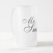 Customisable wedding gift frosted beer mug (Front Left)