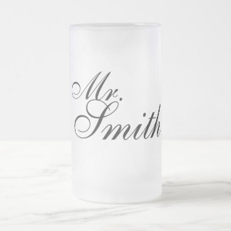Customisable wedding gift frosted beer mug