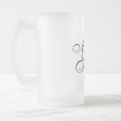 Customisable wedding gift frosted beer mug (Left)
